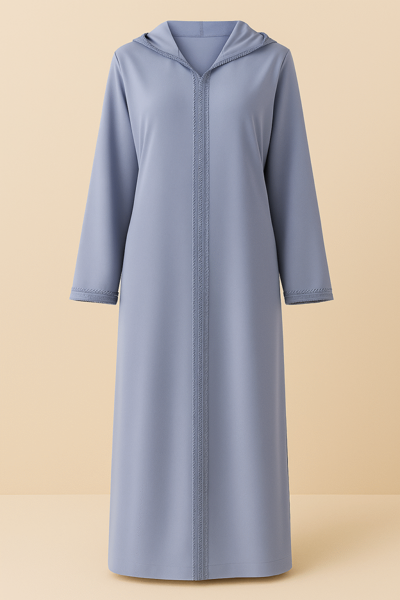 Jellaba en crêpe avec broderie “debana” – Style raffiné - Image 2